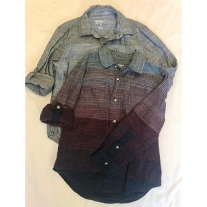 Lot of 2 Boys Button Down Shirts